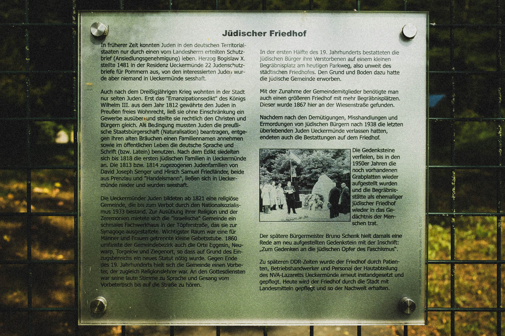 Ueckermünde, Jüdischer Friedhof